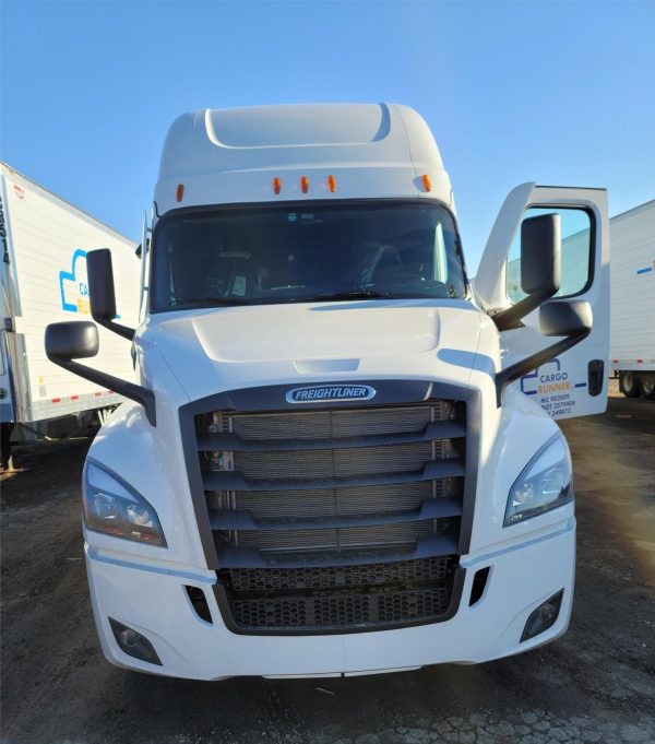 2022 Freightliner Cascadia 126 Semi Truck Sleeper & 53 Flatbed Trailer - Image 2