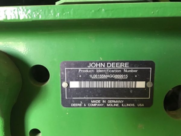2016 JOHN DEERE 6155 M TRACTOR WITH A 12 SHANK CHISEL - Image 8
