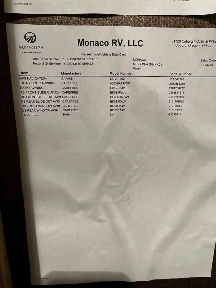 2012 Monaco knight 36pft - Image 20