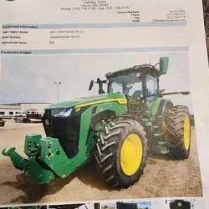 2021 JOHN DEERE 8R 370