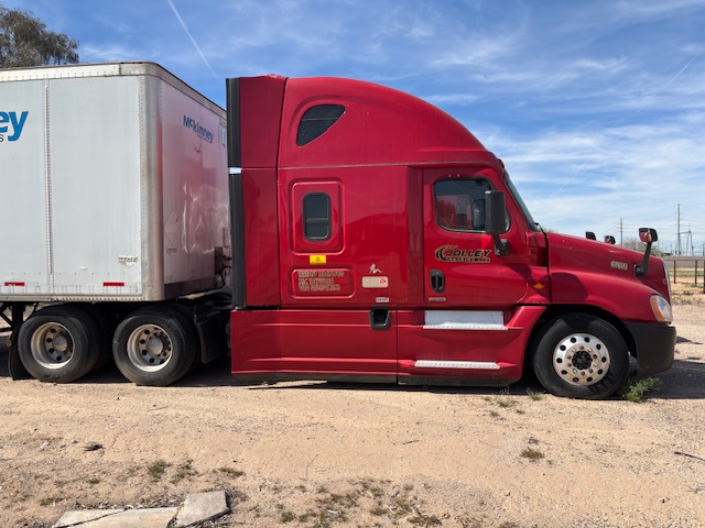 2017 Freightliner Cascadia Evolution semi trucks and a 2014 Wabash 53’ dry van trailer